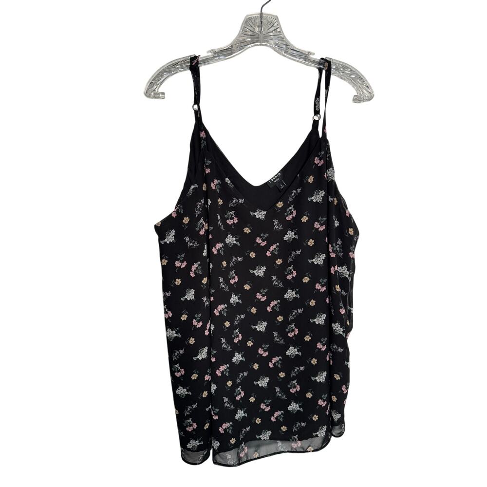 Torrid Sophie Camisole Tank Top Black Printed Floral Size 3